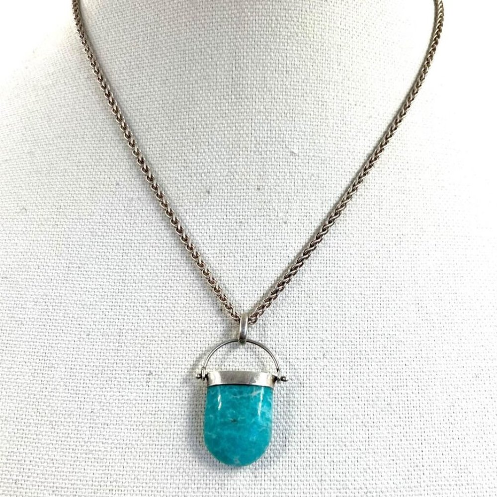 Knockout Amazonite And Sterling Silver Pendant - image 2